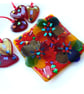 Fused Glass Rainbow Dish Flowers Handmade gift Floral Mothers day Mum - Image 6