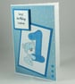 A6 cute teddy bear first birthday card - Image 5