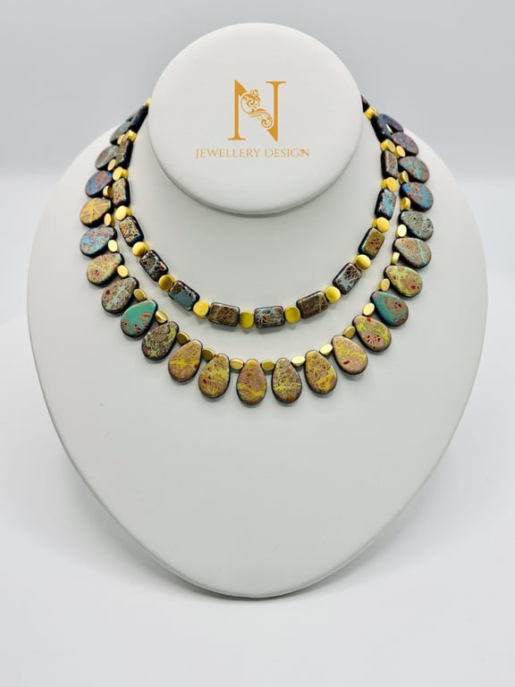Mosaic Layered Statement Necklace