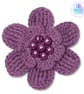 Crochet mauve flower brooch, crochet flower pin, flower brooch - Image 9