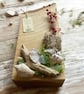 Handcrafted Red Oak Coastal Wooden Display Plaque with Sea Shells & Driftwood  - Image 3