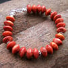 Red Coral Beaded Bracelet