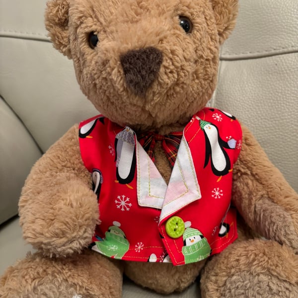Christmas Penguin Teddy Waistcoat 