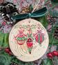 Christmas Baubles hand-painted log slice Christmas decoration - Image 2