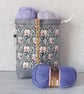 Project bag, drawstring bag, floral, Liberty - Image 3