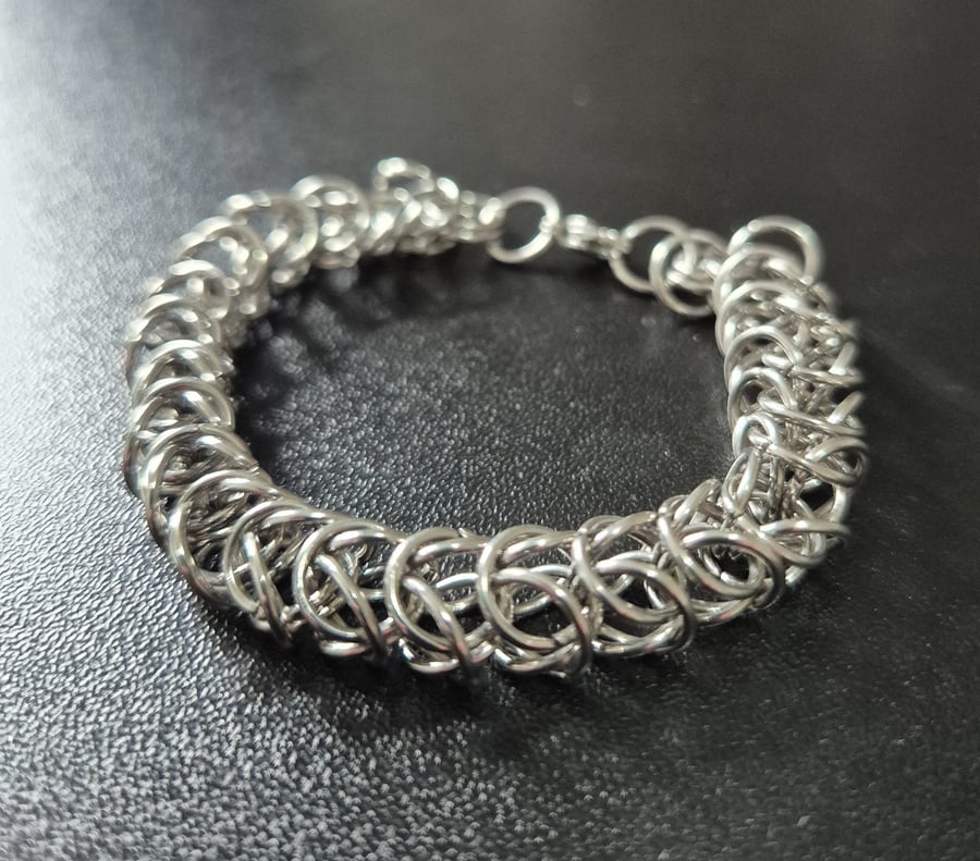 Box Chain Stainless Steel Chainmaille Bracelet