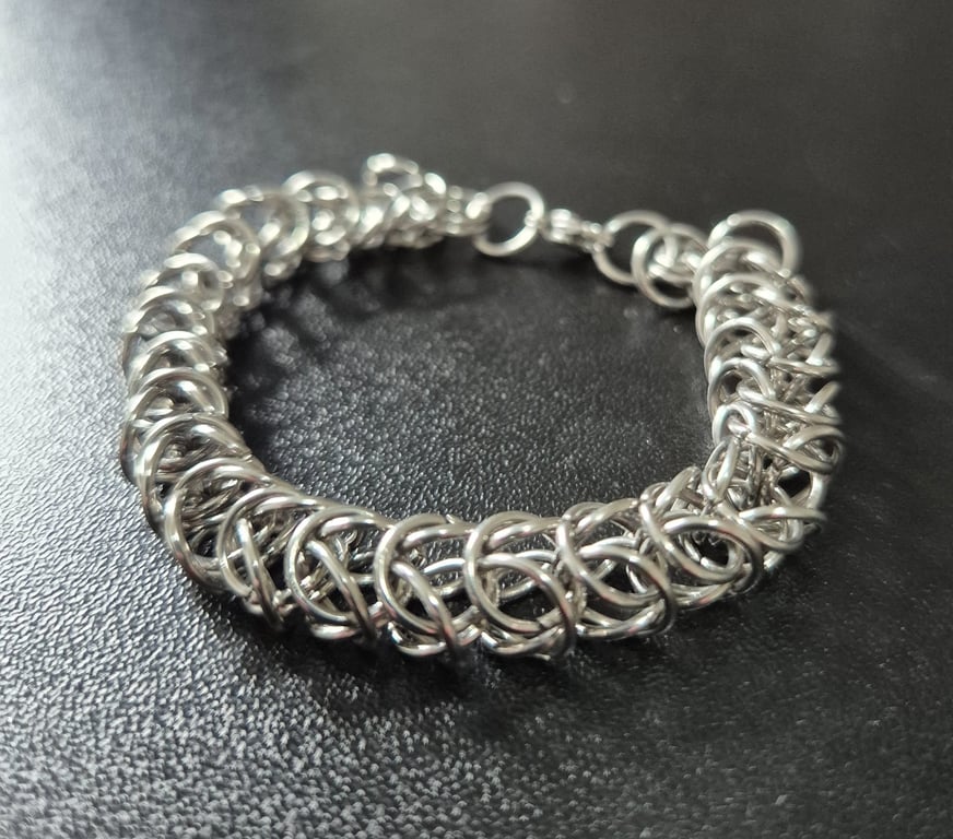 Box Chain Stainless Steel Chainmaille Bracelet