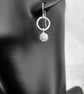 Silver star drop earrings - Image 2