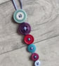 Trio of Frosty Button Dangle Tree Decorations, Christmas Decorations - Image 4