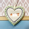 Small Ceramic heart decoration Swear words 