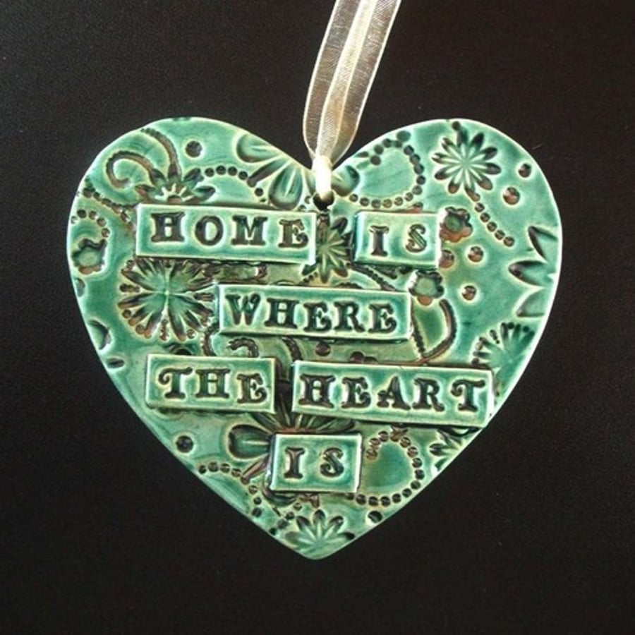 Large ceramic heart decoration