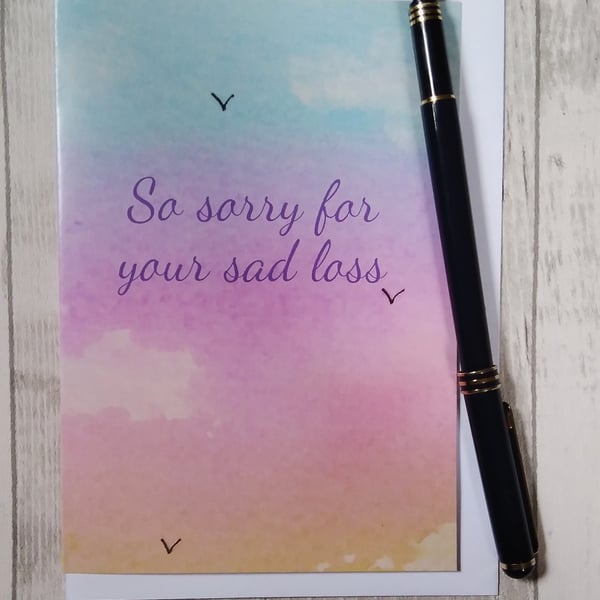 Sympathy card. So sorry for your loss card.. Say it with words.