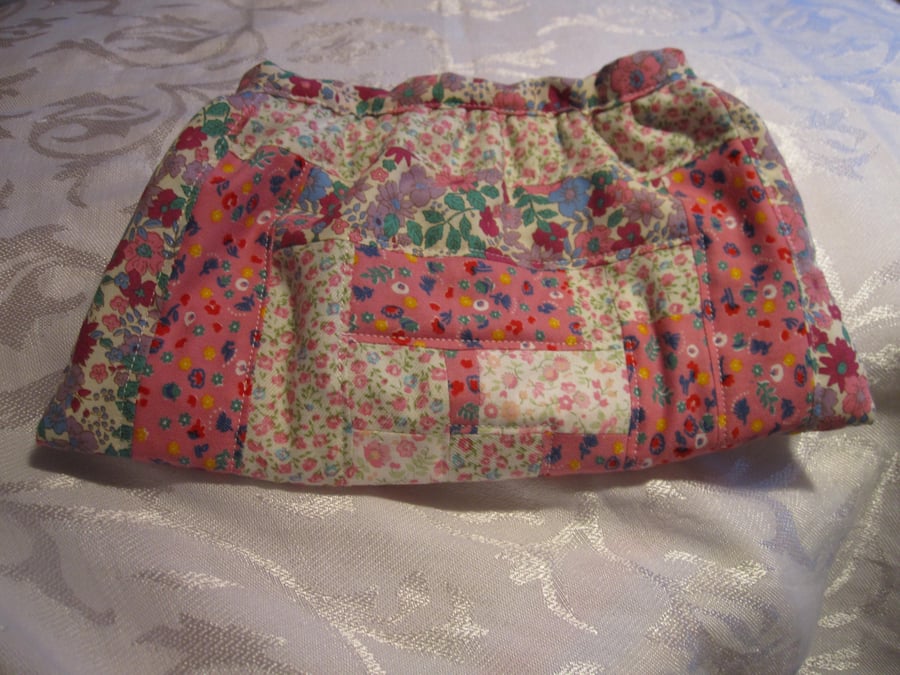 Quilted Make Up Bag, floral patchwork