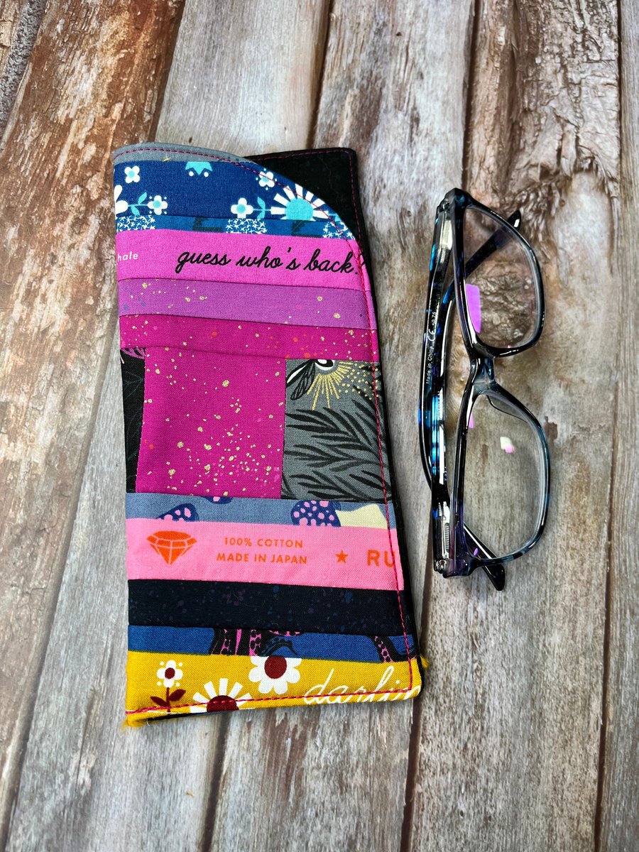 Guess Who s Back Patchwork Glasses Case, Fabric Glasses Case, Quilted  Glasses Ca - Main Image