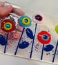 Pop art flower glass suncatcher.  - Image 2