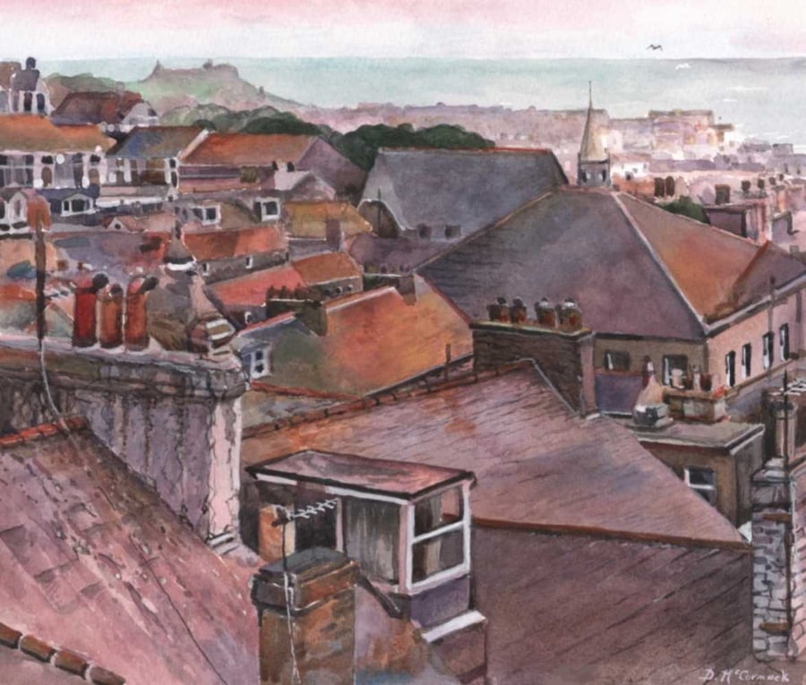 from the rooftops of St Ives - ORIGINAL 'SKETCH'