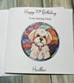 Dog Personalised Card For Her For Him Happy Birthday Dog Card Daughter Mum Nan - Image 1