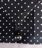 Clutch bag in black and white polka dots - Image 5