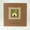 Handmade new home card - little wooden house