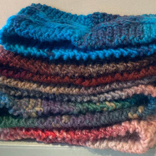 Chunky Wool Knitted cable ear warmers or Head band