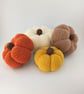 Set of 4 Large Crochet pumpkins, White pumpkin, tablescape, autumn decoration