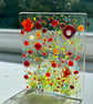 Handmade fused glass flower meadow tea-light shades - Image 4