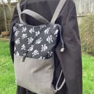 Goth skull Emo back pack, black and grey, only one made