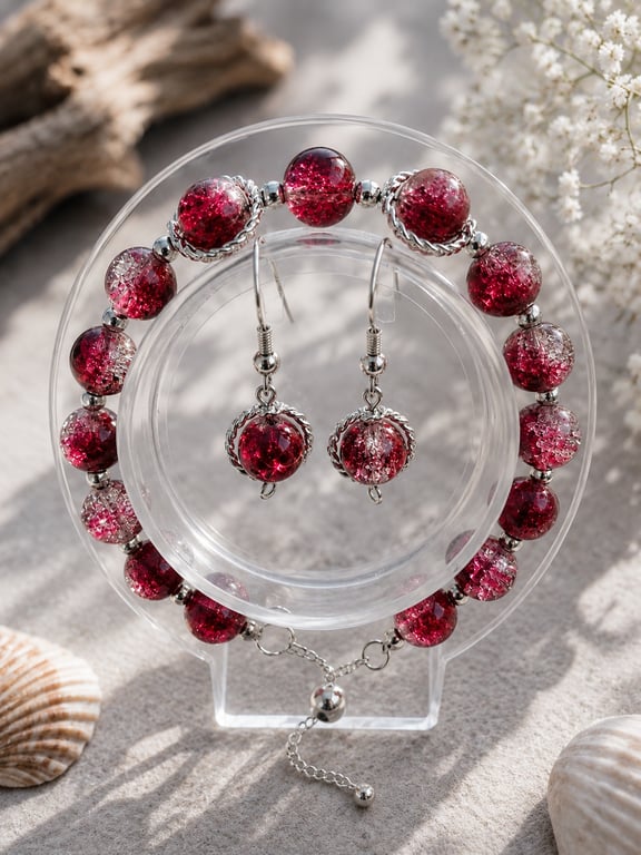 Maroon Jewellery Set