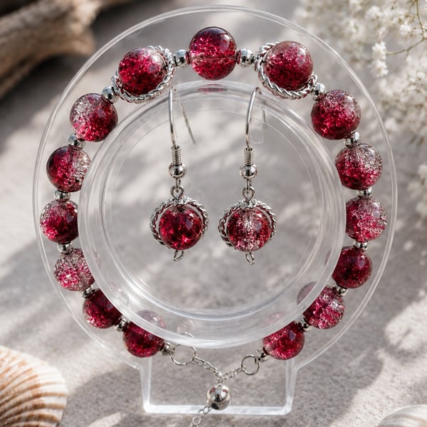 Maroon Jewellery Set
