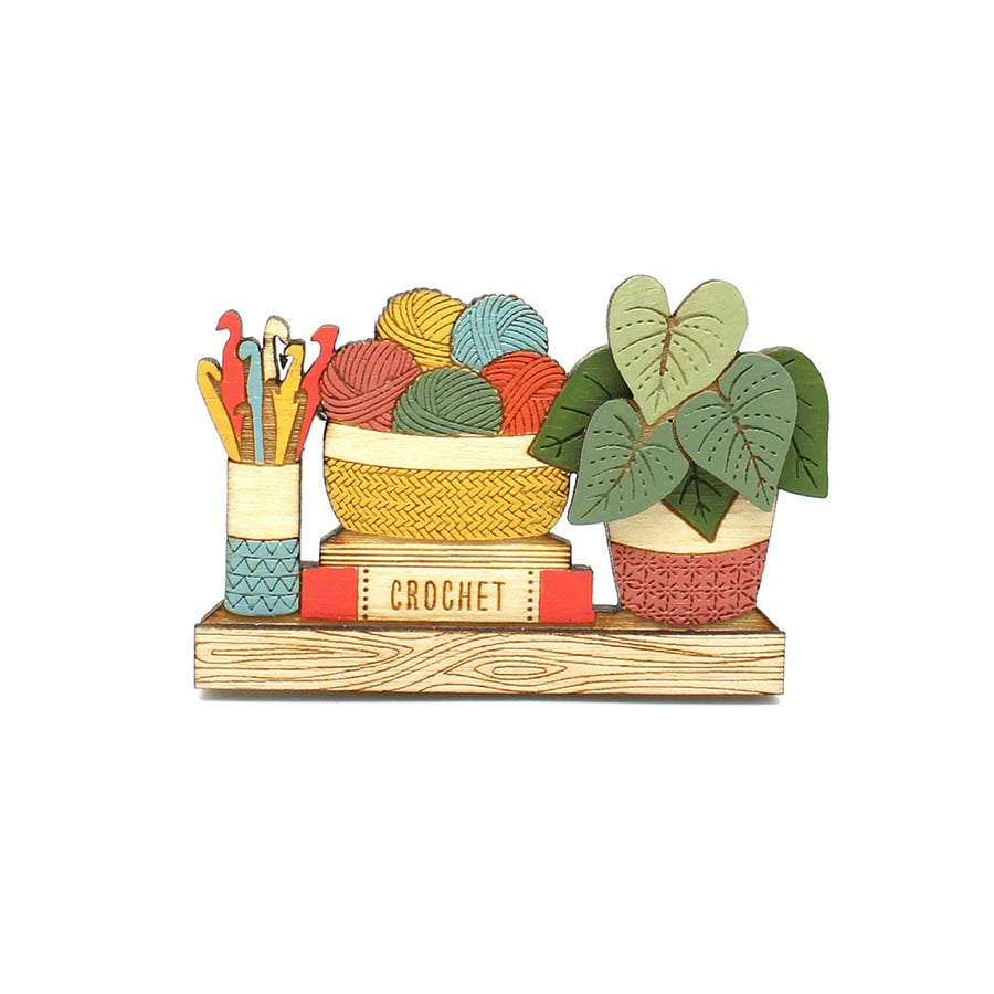 Crochet Shelf Brooch