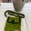 Hand crocheted cross body bag