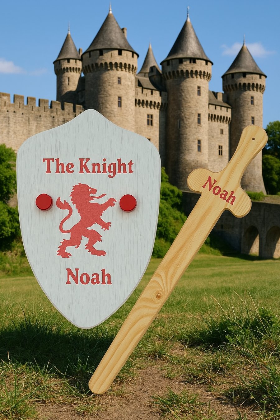 Traditional Sword And Shield, Wooden Toys, Personalized Toys