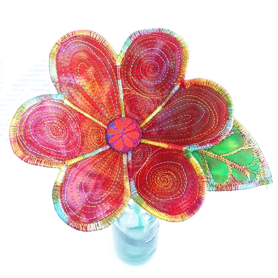Textile Art Flower