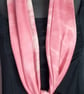 Pure Silk Large Square Scarf in Pink and White - Image 9