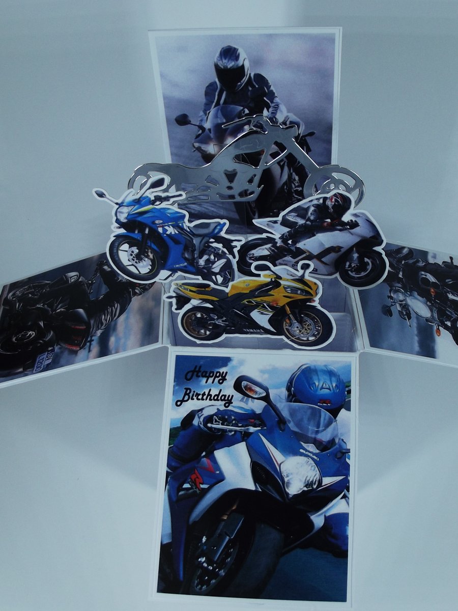 Birthday Card with Motorbikes