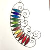 Stained Glass Abstract Suncatcher- Handmade Window Decoration 