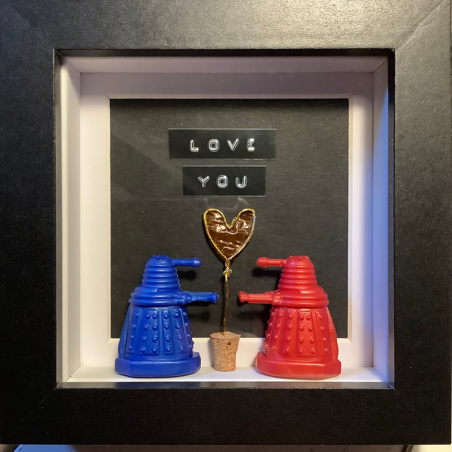 Doctor Who Daleks. Valentines. Love. Gift. Art. Home decor