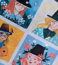 Welsh Lady Patchwork Tea towel - Image 2