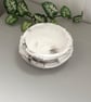 White and Brown Marble Effect Twisted Edge Decorative Bowl – Handmade Home Decor - Image 2