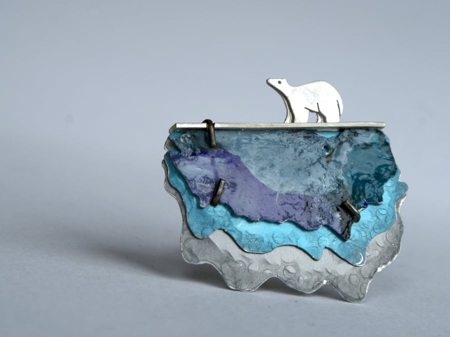 Arctic explorer brooch 