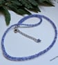 A Grade 40ct Genuine Tanzanite Sterling Silver Necklace 