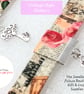 Choker, Necklace, Patterned, Red Rose, Beige, Red, Black, Colourful, Embellished