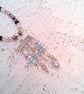 Pearl and Crystal Necklace with Chandelier Pendant and Earrings, Gift for Her - Image 4