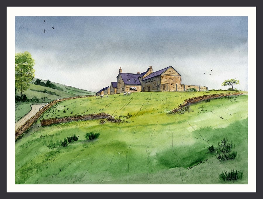 Cumbrian Farm Original Watercolour