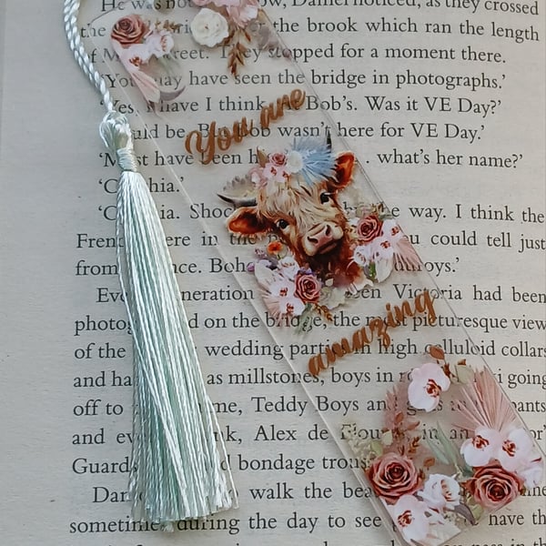 Clear acrylic bookmark 
