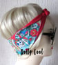 Tattoo Swallow Hair Tie Print Head Scarf by Dolly Cool - Your Choice of Red OR B