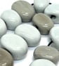 Handmade shiny pebble lamp work glass beads - Image 1