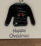 Handmade Detachable Keepsake, Fused Glass Festive Jumper Christmas Card - Image 2