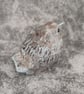 Baby Fledgling Ornament, Pale Blue Brown Little Bird Sculpture - Image 4