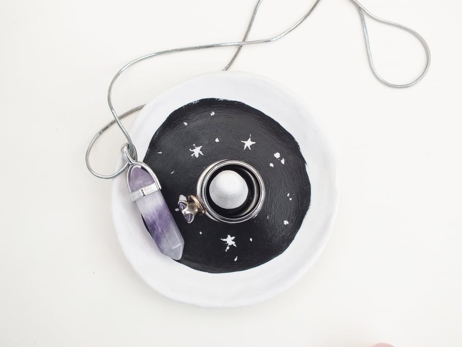 Night Sky ring cone and trinket dish with stars